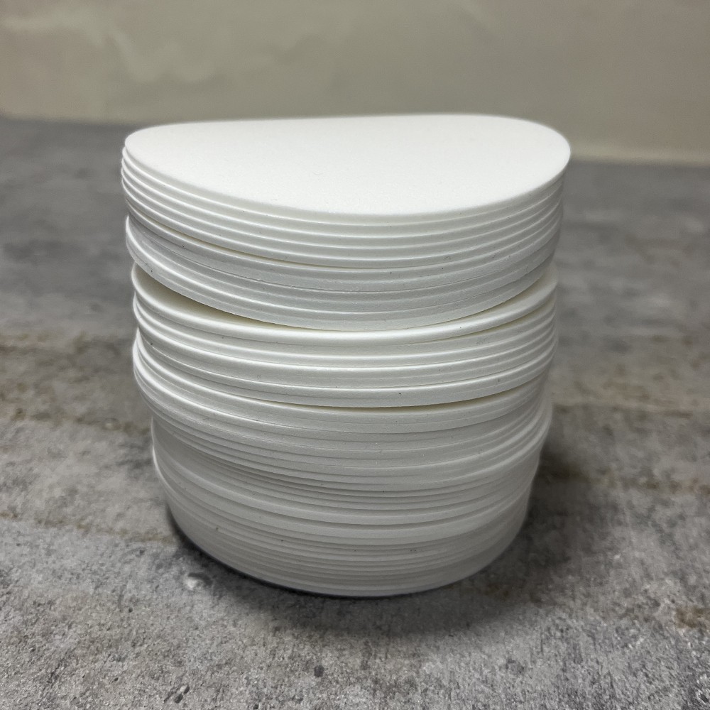ソフトロン_#0502_端材(6枚/1セット)_白_厚み_t2×Φ100mm_積水化学