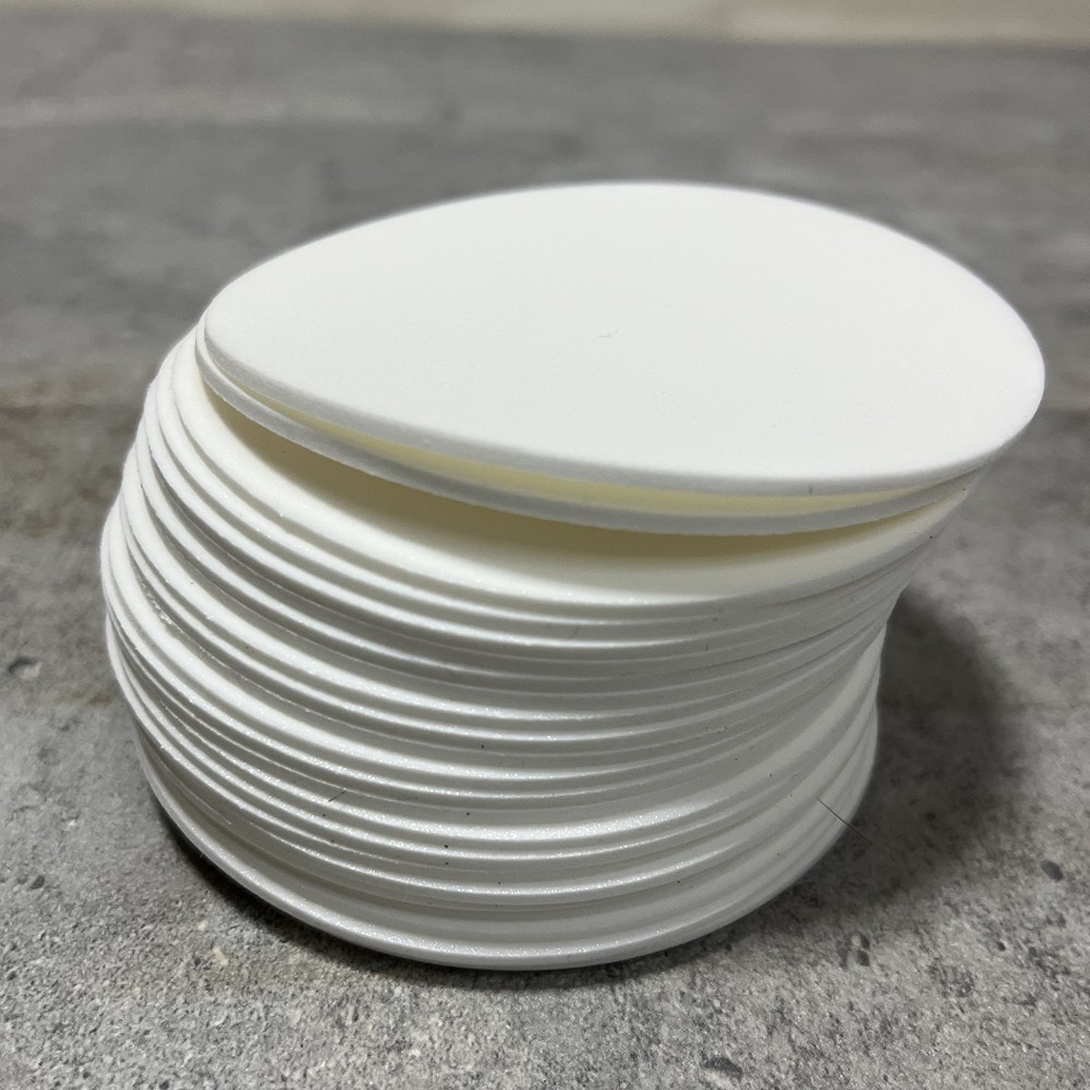 ソフトロン_#0502_端材(8枚/1セット)_白_厚み_t2×Φ90mm_積水化学
