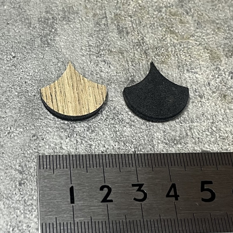 MOKU-MU(モクム)端材_突板×ゴム_扇型マルチカラー_株式会社児玉商会 4