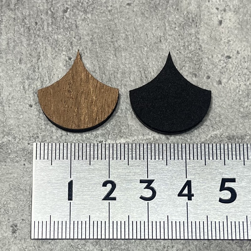MOKU-MU(モクム)端材_突板×ゴム_扇型アメリカンチェリー_株式会社児玉商会 4