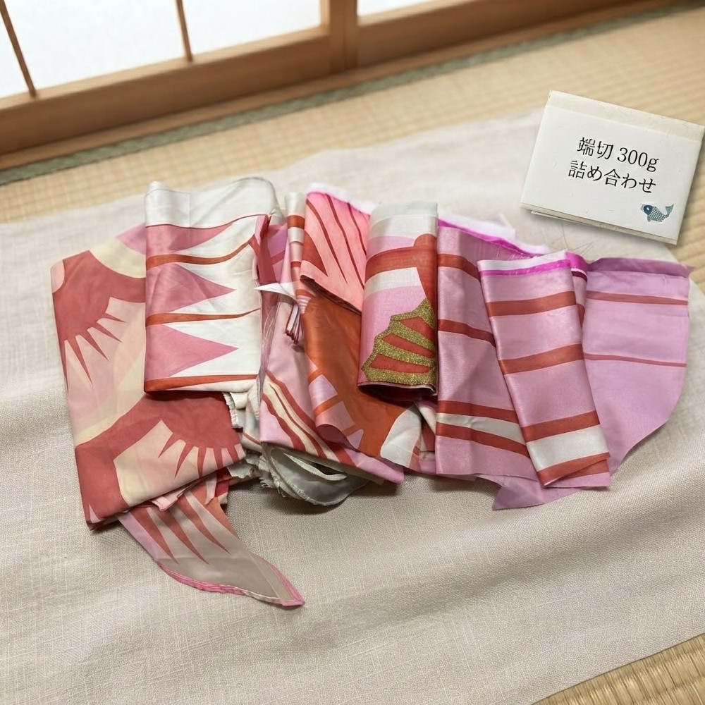 こいのぼりの端材_ピンク_300g詰め合わせ