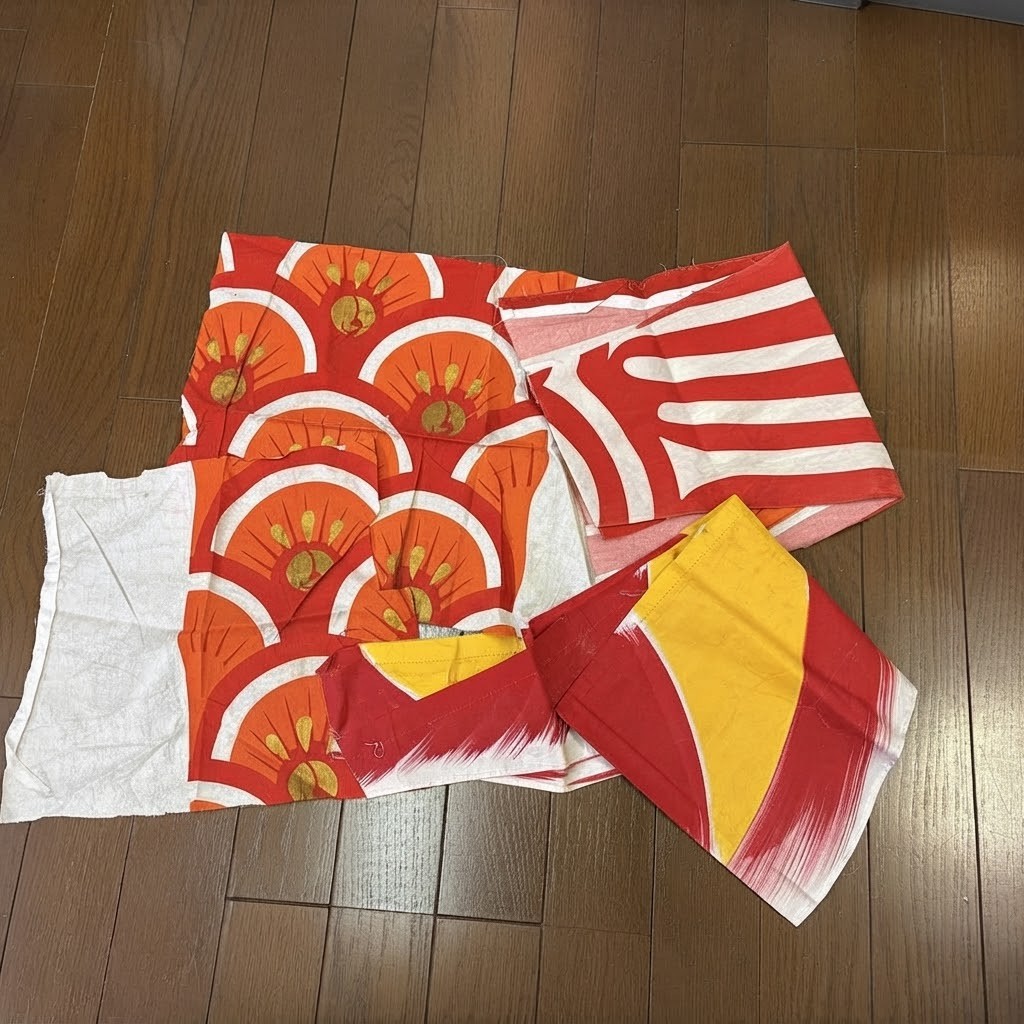 こいのぼりの端材_赤_300g詰め合わせ 3